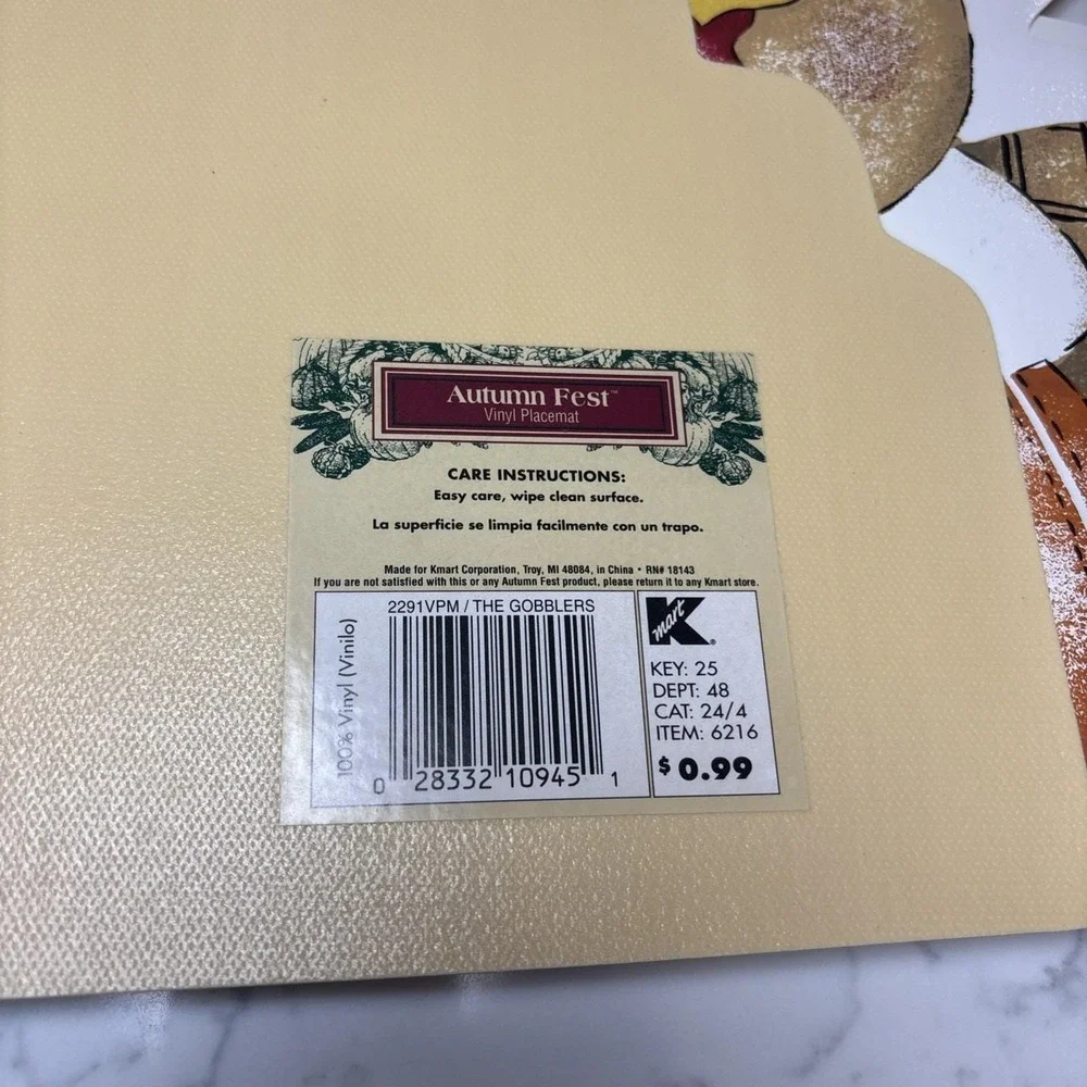 VTG New Old Stock Vinyl Placemats 